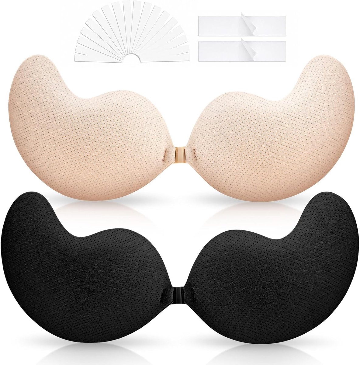 Adhesive Bra Push Up Strapless Bra, Reusable Invisible Silicone Bra, Skin-friendly Invisible Bra - ShopVlot