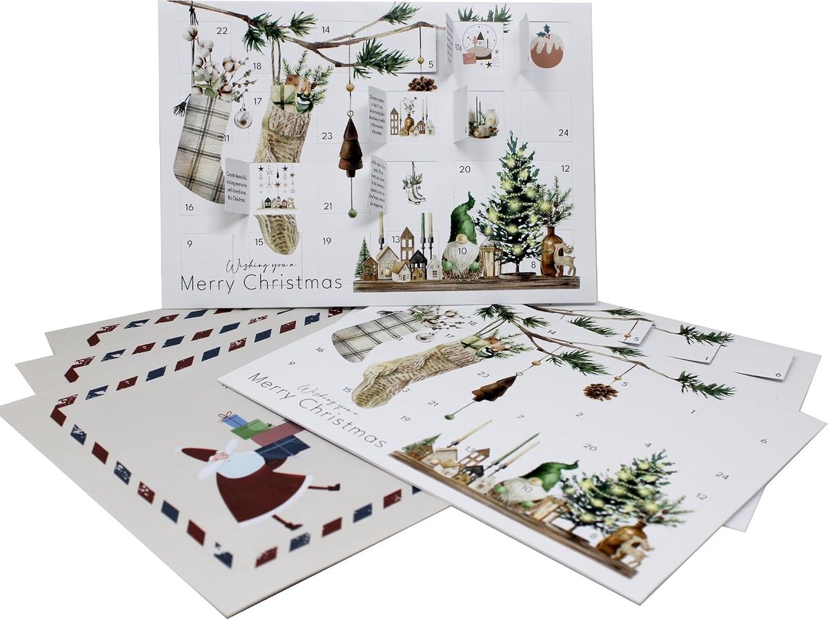 Advent Calendars as Christmas Cards Set of 3 Mindfulness Advent Calendars for Sending or Storing (Mindfulness) - ShopVlot