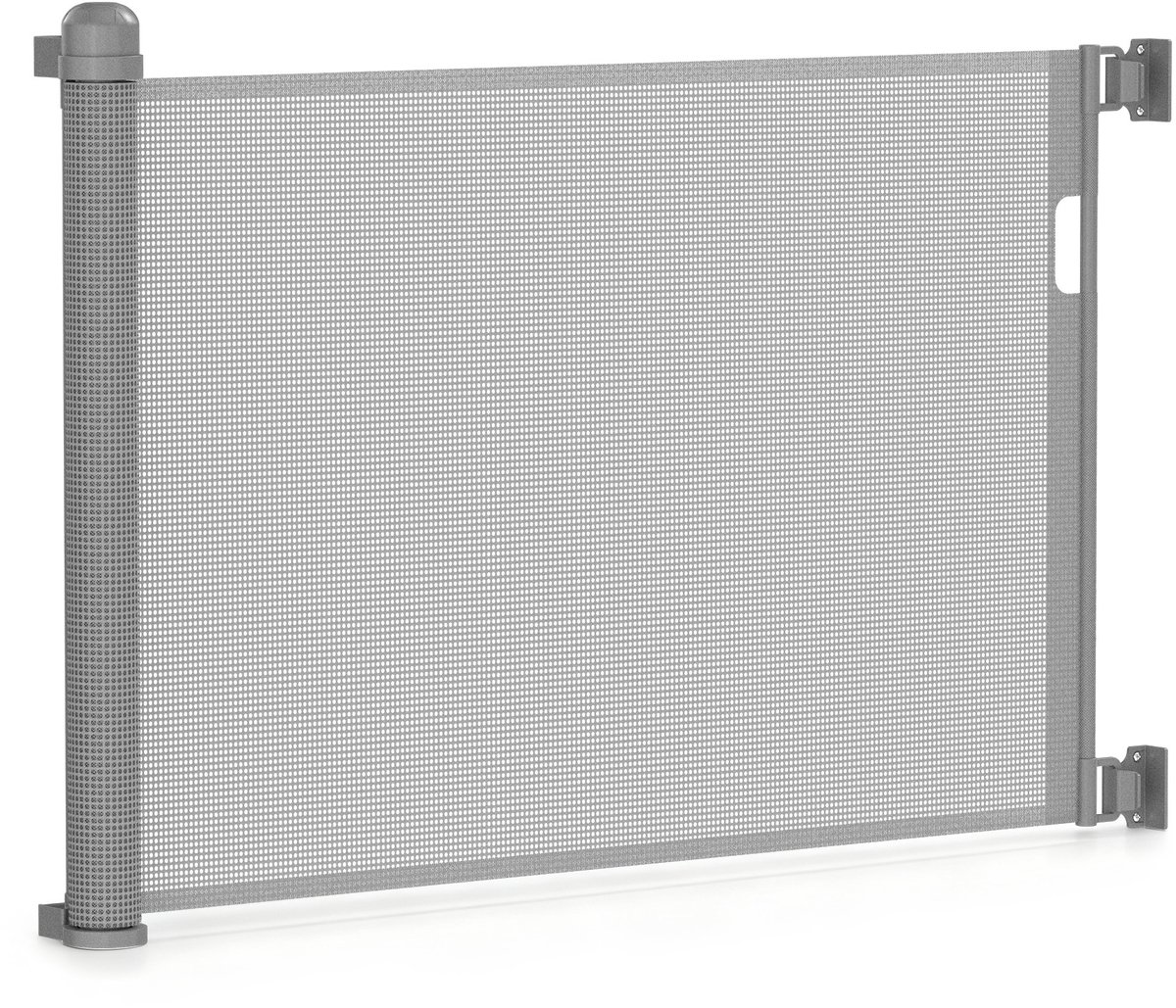 Froadp Deurbeveiligingshekje Roll Uitschuifbaar Afsluithekje 0-150 cm Trapbeveiligingshekje Beveiligingshekje Grijs