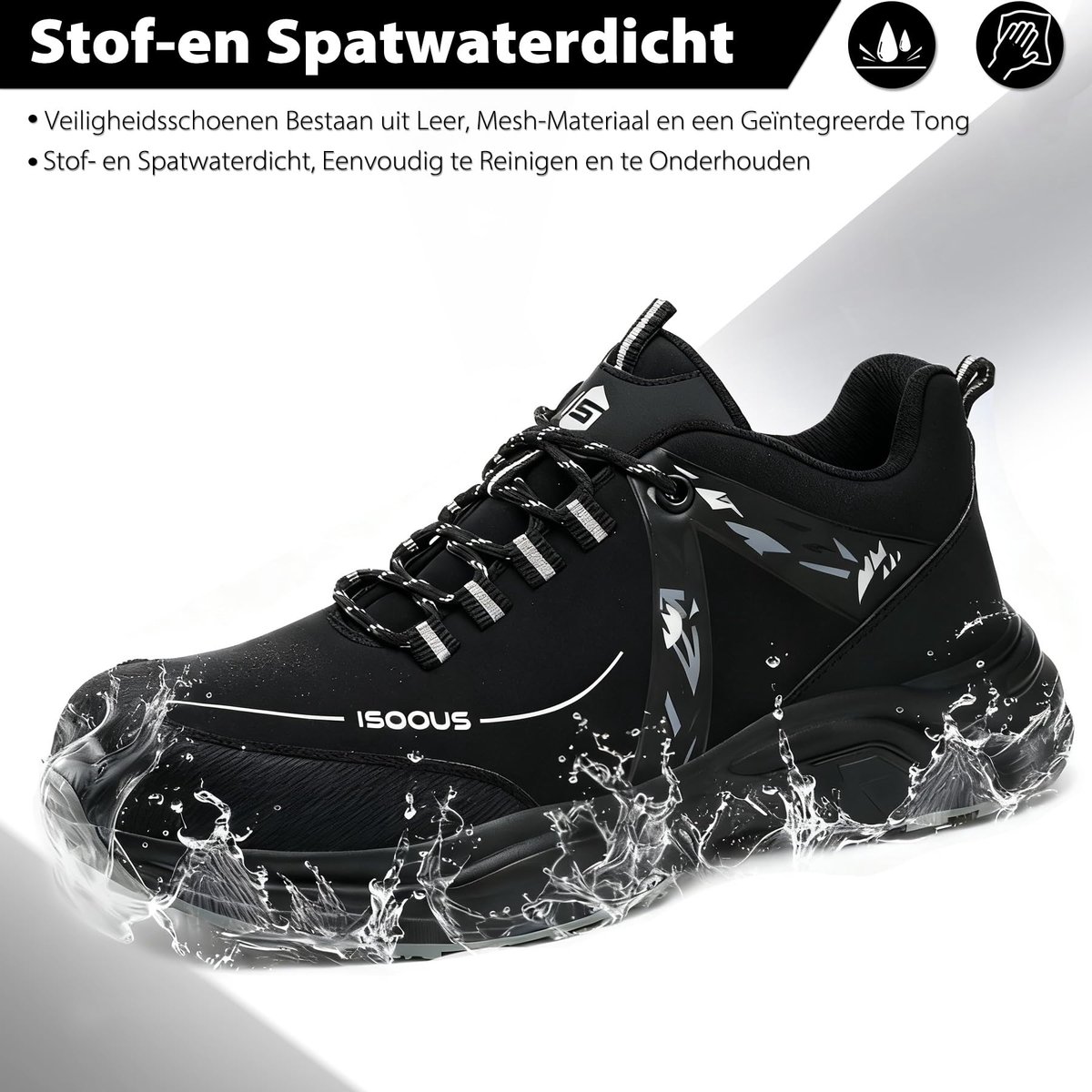 Werkschoenen Heren Dames Veiligheidsschoenen Stalen Neus Lichtgewicht Ademend Veiligheidslaarzen Beschermende Sneakers - ShopVlot
