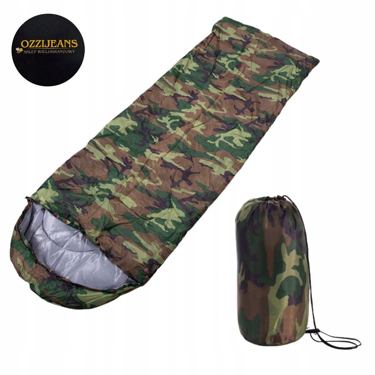 Militaire Kampeer Slaapzak met Capuchon - Warm en comfortabel