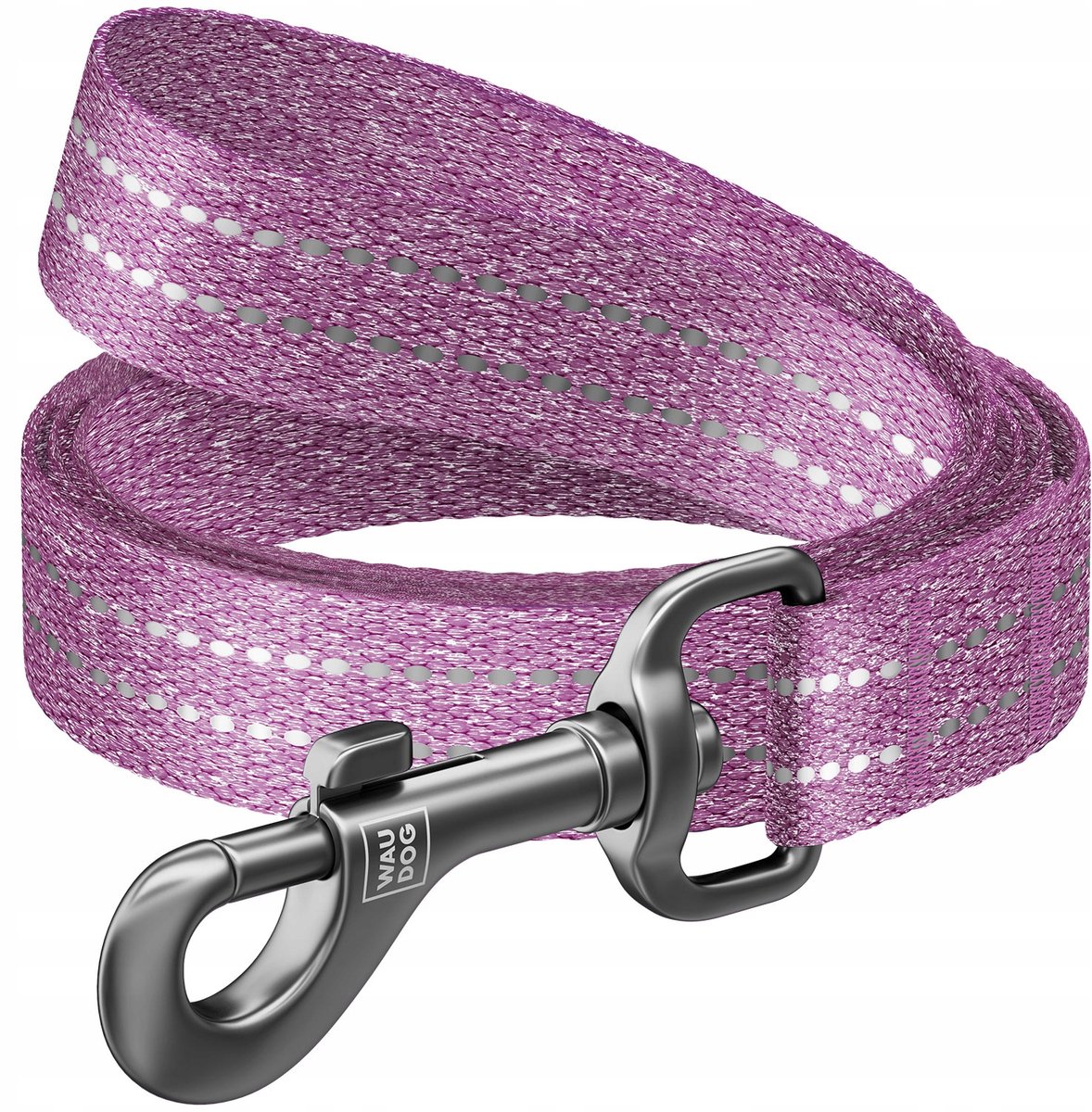 Merkloze Katoenen Hondensnoer, Reflecterend, Paars, L-XXL, 5m x 25mm