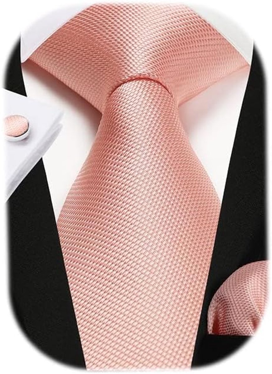 Enlision Men's Tie Pocket Cufflinks Solid Color Paisley Tie Floral Tie Handkerchief Tie for Wedding Party Formal - ShopVlot