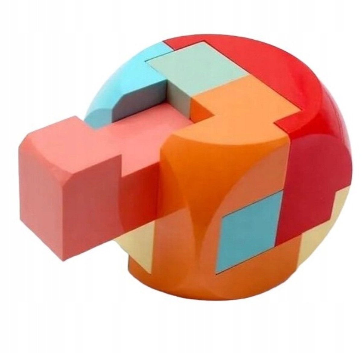 3D Kleuren Puzzel Kubus - Logica Spel met Sleutelhanger