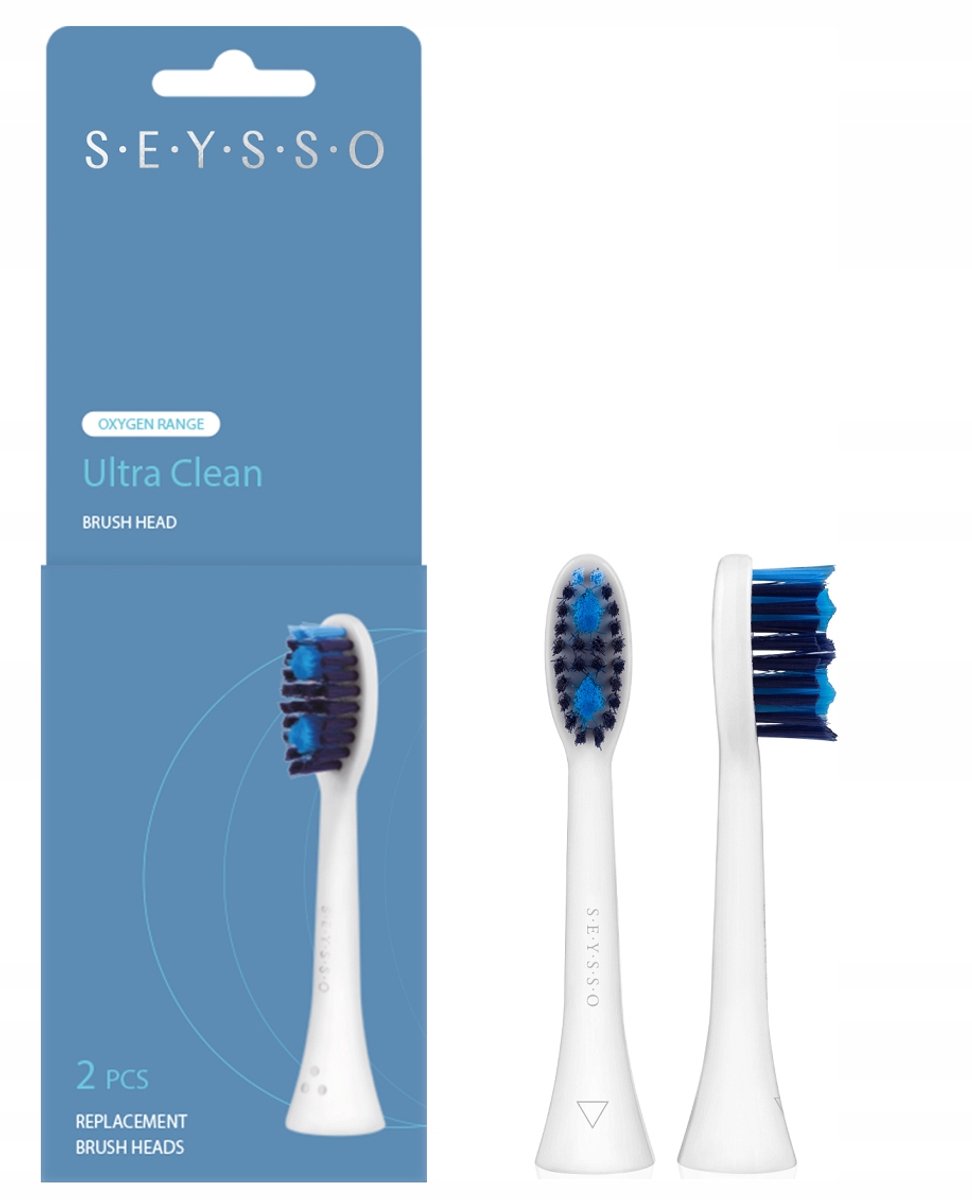 Seysso Oxygen Ultra Clean Sonic Tandenborstel Opzetstukken - 2 stuks