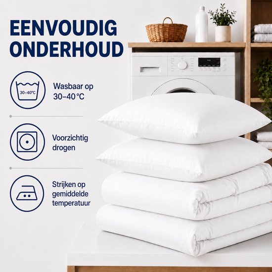 Komfortec Premium Dekbedovertrek 200x200 cm + 2x Kussensloop 40x80 cm - Geborsteld 100% Polyester Microvezel 90 g/m² - 3-Delige Superzachte Beddengoedset - Wit van Komfortec — afbeelding 5