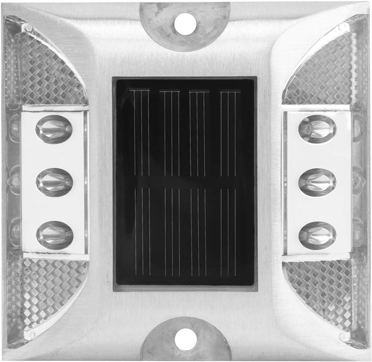 LED Solar Power Ground Marker Lights, LED Road Reflector, Waterproof Outdoor Driveway Road Highway Spike Lamp(White) - ShopVlot