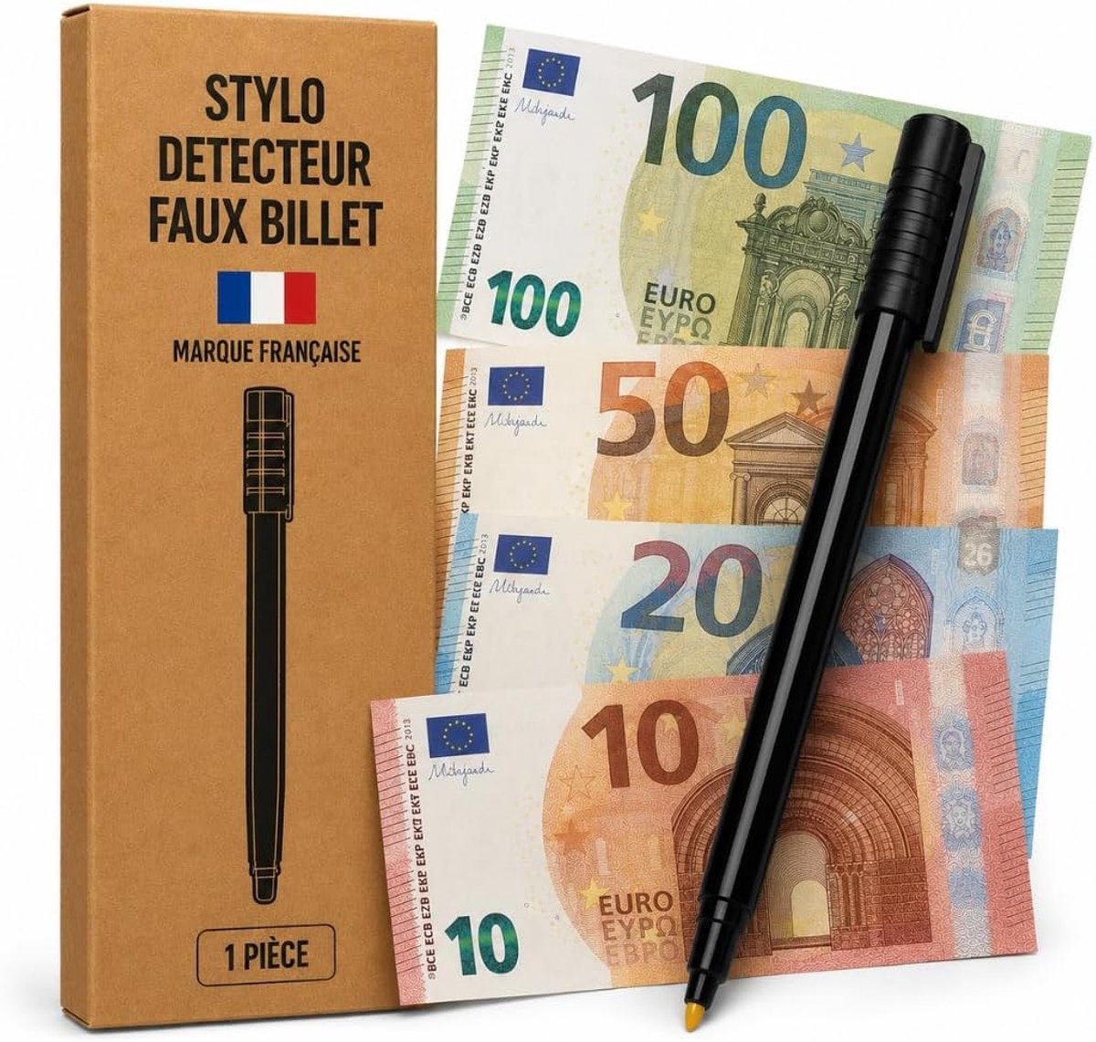 Pen voor valse bankbiljetten, euro's met reactieve inkt, valse biljetten pen - ShopVlot