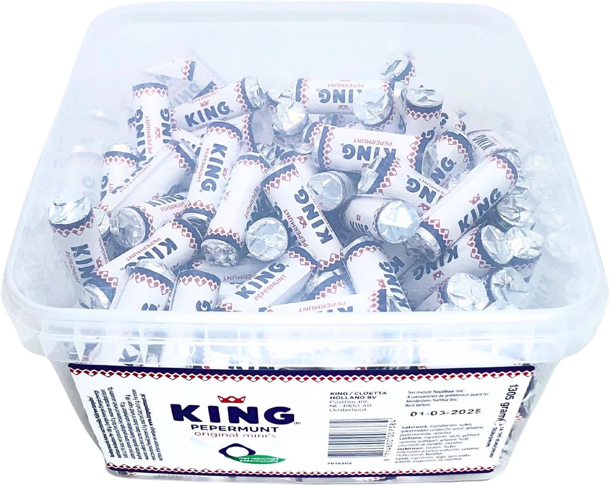 King Peppermint Mini Rolls 145 Count Tub - ShopVlot