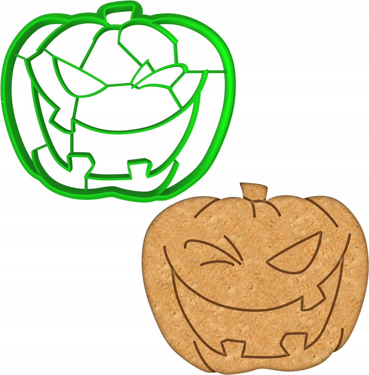 Halloween Koekjesvorm - Pompoen 8cm - PETG Kunststof