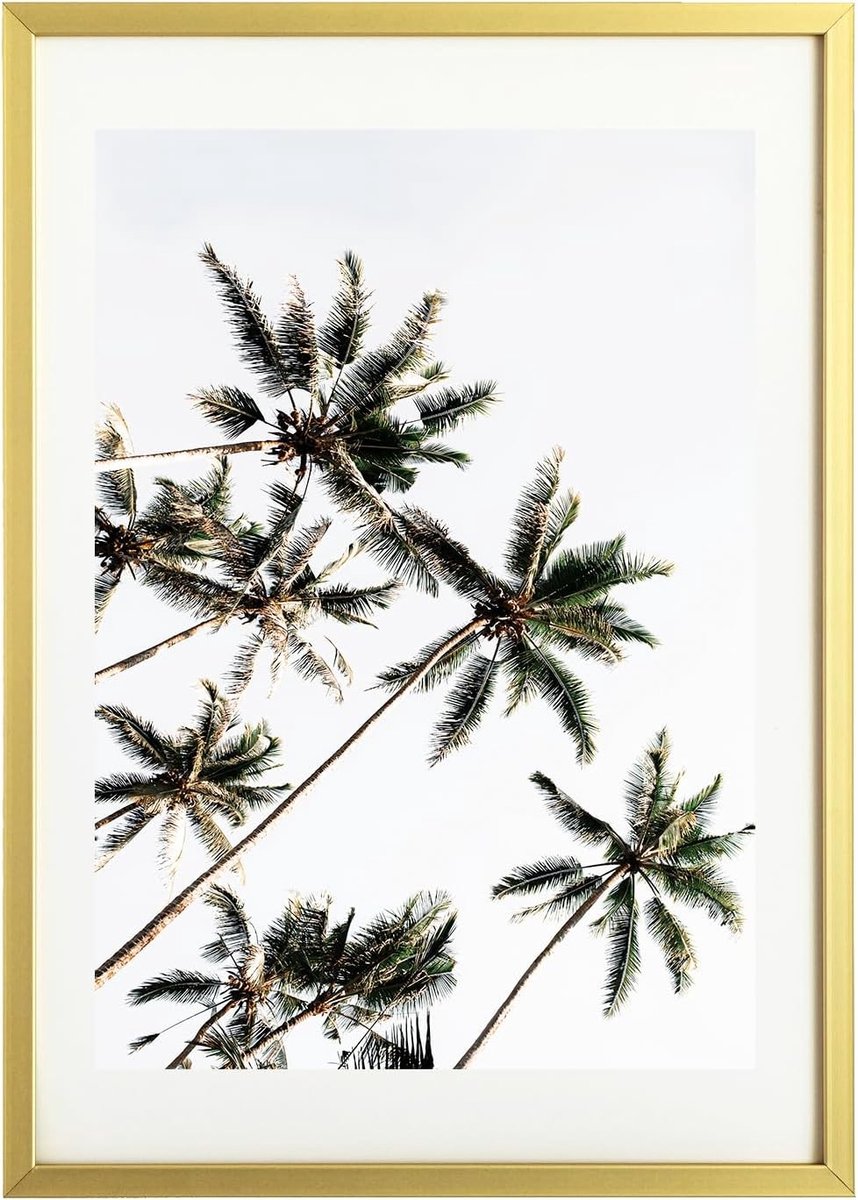 Fotolijst - Goud - 21 x 30 cm - Aluminium met Schokbestendig Glas - Voor Foto's en Prints