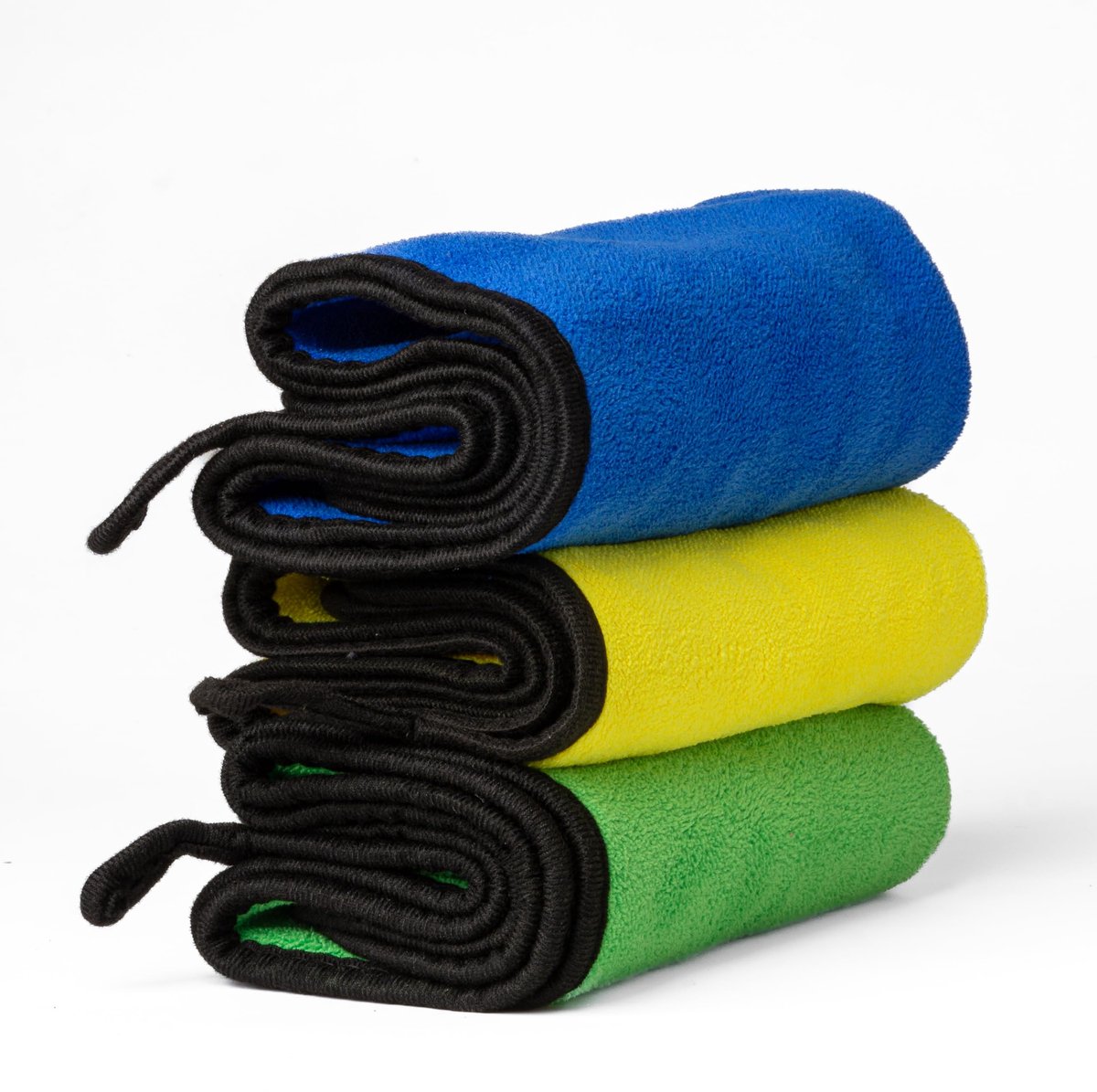 Microvezel auto drogen handdoeken - 3 pack - snel absorberend - ideaal voor autowassen - ShopVlot