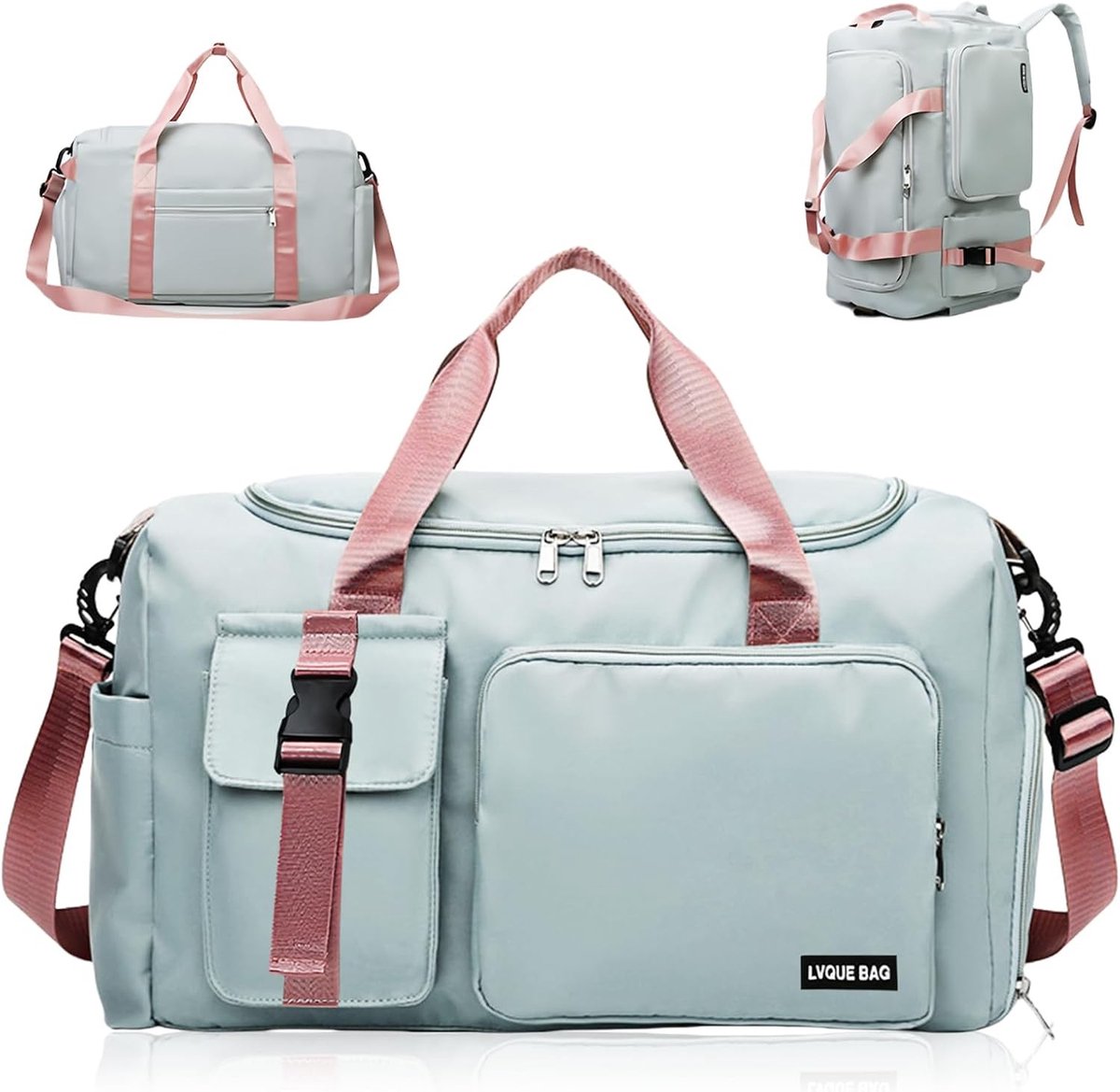 Sporttas - Groen - 50 x 29 x 30 cm - Waterdichte 2-in-1 Rugzak/Reistas - Voor Dames en Heren