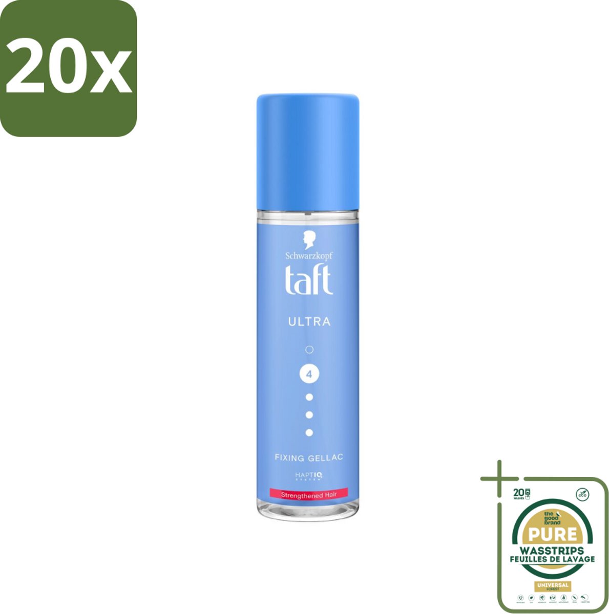 20 x Taft - Ultra 4 - Fixing Gellax - Ultieme controle - 200 ml - Grootverpakking - Haarspray - Gellac Spray - Fixatie - Haartype - Haardos