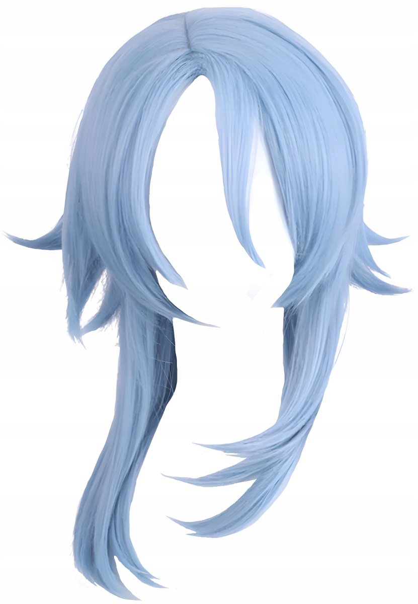 Perruque Cosplay Anime Genshin Impact Kamisato Ayato Lichtblauw