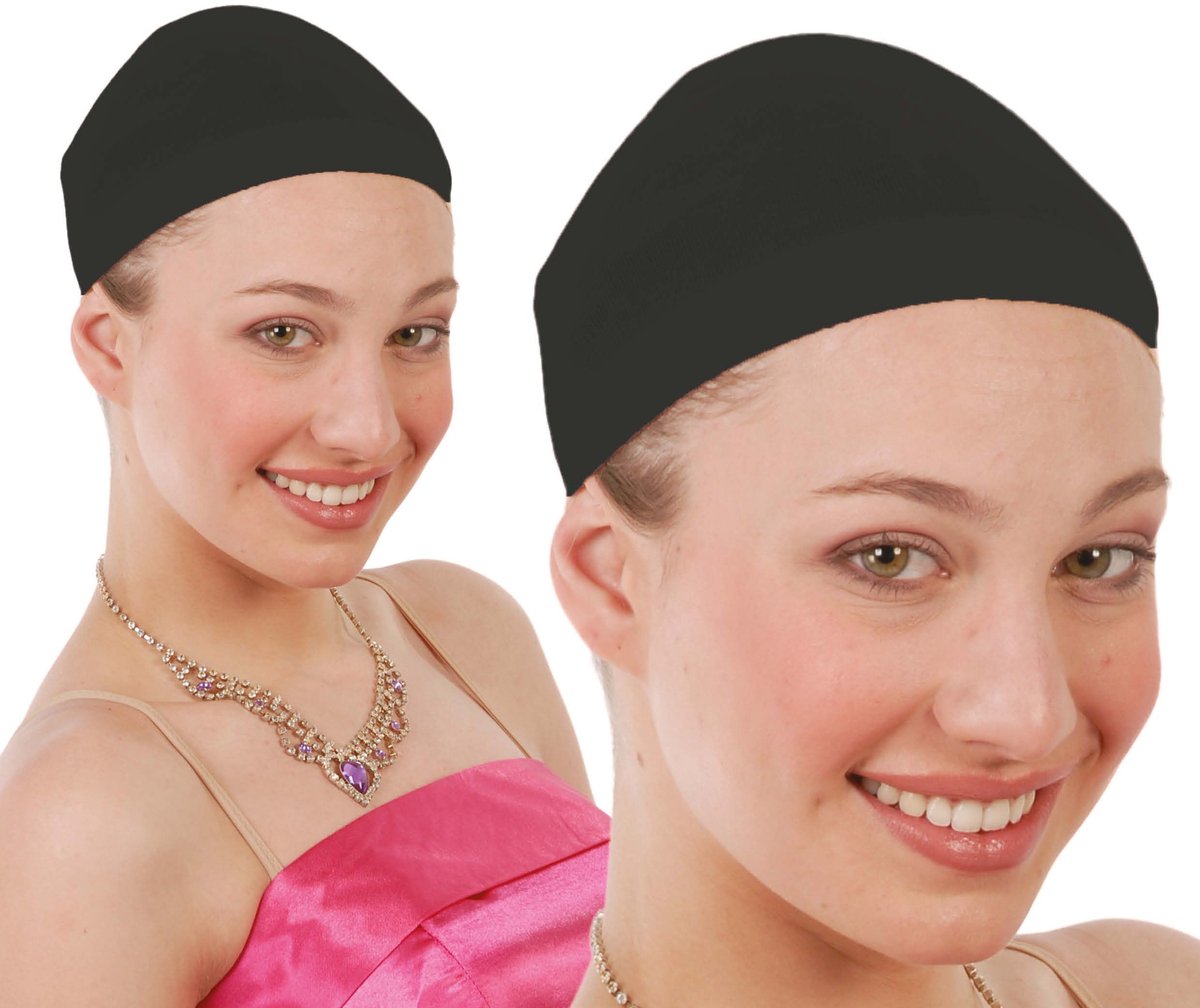 2x Zwarte Haar Netten voor Pruiken - Comfortabel en Discreet