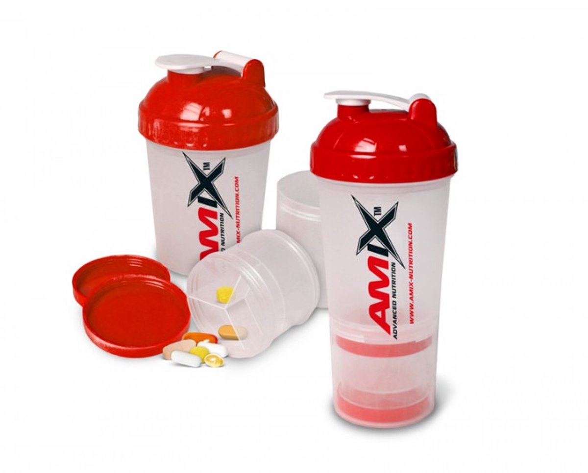 Amix Smart Shaker Monster 600ml - 3-in-1 met opbergvakken
