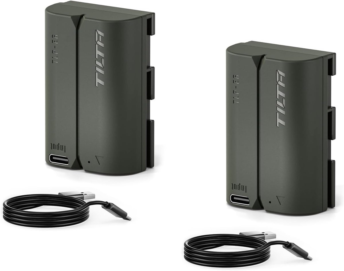Cameraaccu LP-E6P - 2400mAh - Type-C poort - Geschikt voor lange opnames - ShopVlot