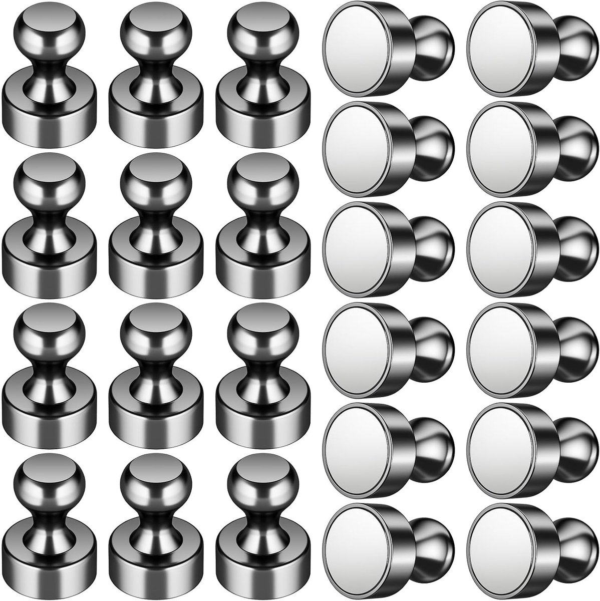 Neodymium magneten 24 stuks - zwart - sterk - perfect voor whiteboard - ShopVlot