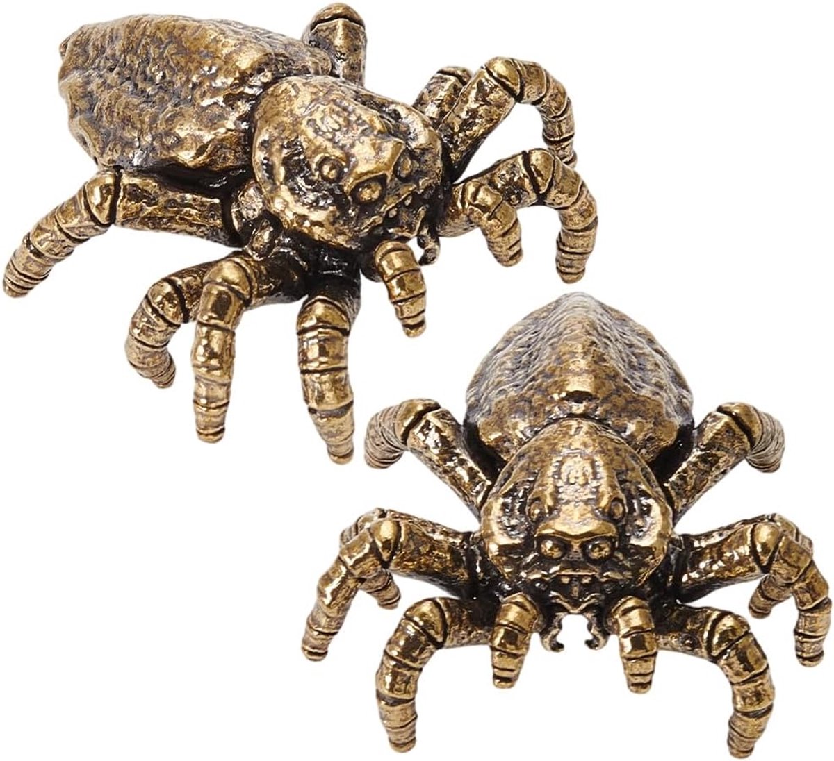 Insect Sculpturen 2 Stuks - Retro Spider Figuren - Antieke Messing Stijl - Perfect voor Kantoor of Woonkamer - ShopVlot