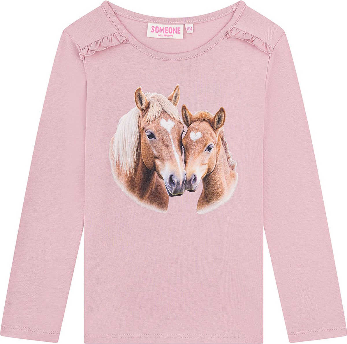 Someone OFELIA-SG-03-K Meisjes T-shirt - MEDIUM LIGHT PINK