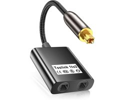 0,25 m Audio Fiber Optic Splitter - Dubbele Output Toslink Adapter