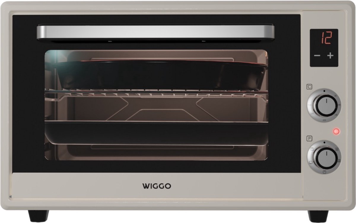 Wiggo WMO-E657(C) - Vrijstaande Mini Oven - Elektrisch - 60 CM - 65 liter - 2000 W - 5 Jaar Garantie - Creme
