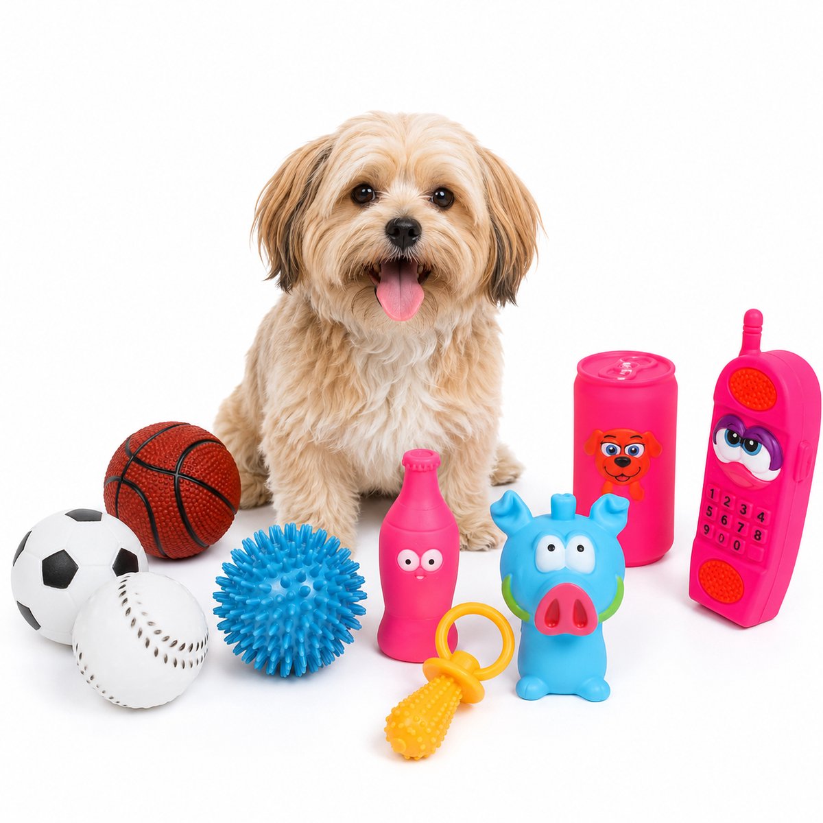 Hondenspeelgoed Set – Bark Buddies – 9-delig – Puppy Speelgoed – Kauw- en Piepspeeltjes