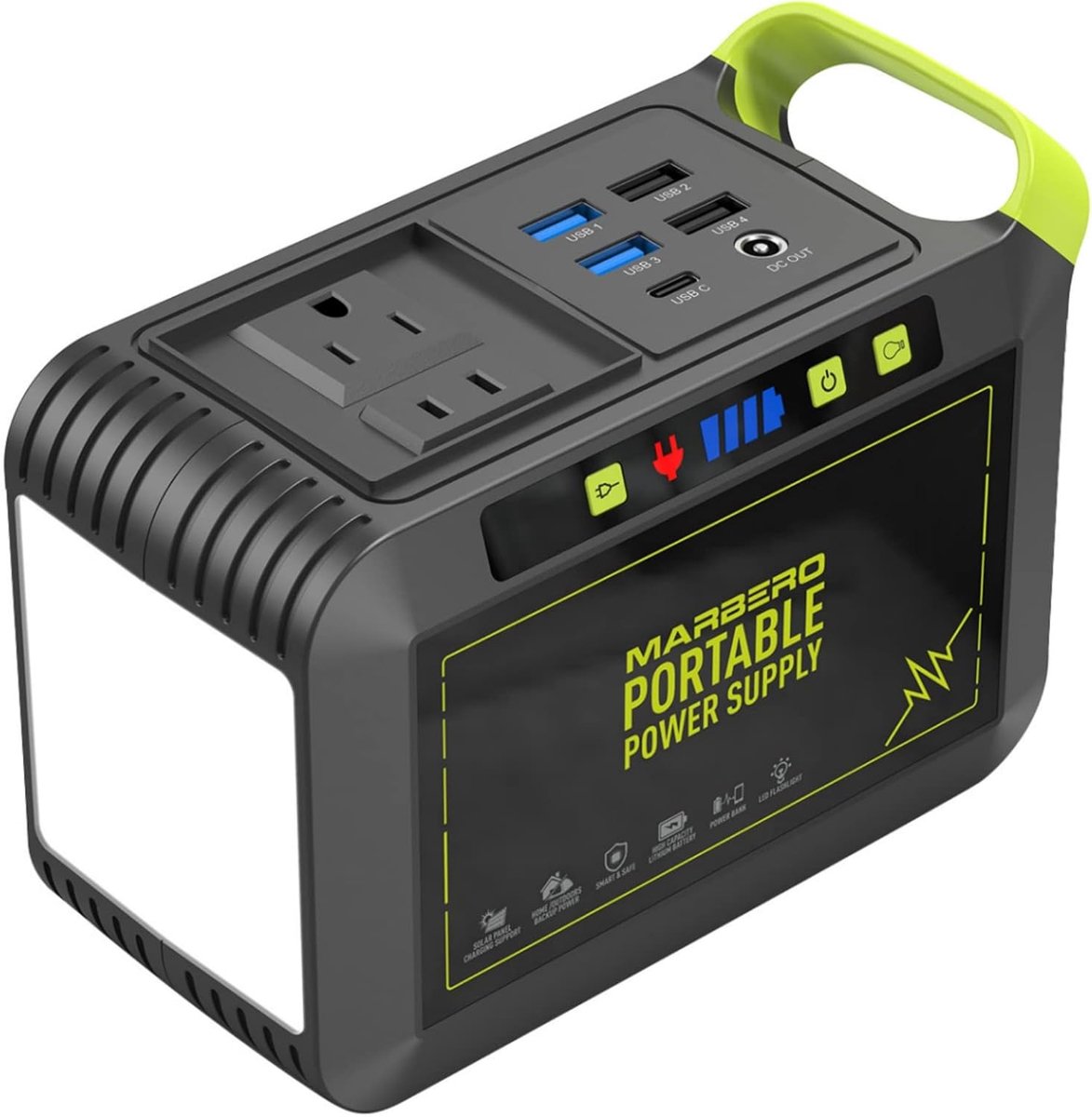 Thijox - Draagbare Powerstation 24000mAh met AC 120W Max, USB QC3.0 en LED Zaklamp voor Kamperen en Thuisgebruik