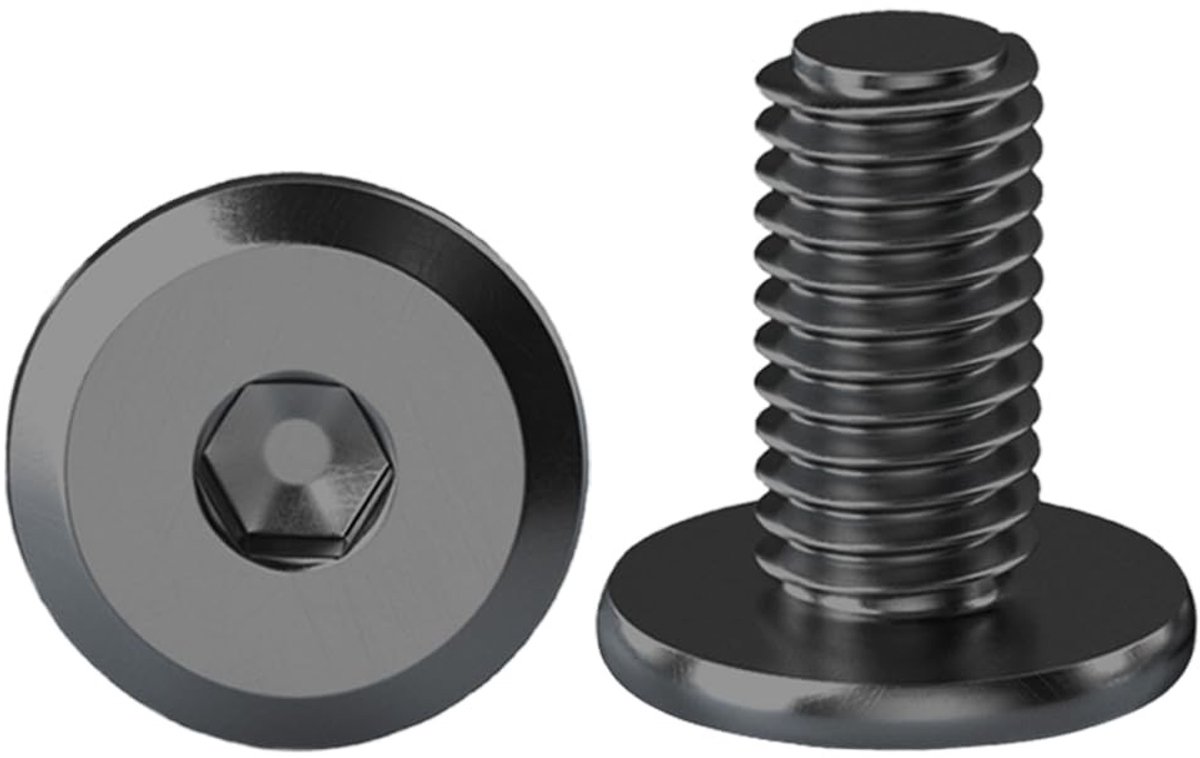 Flat Head Schroeven met Zeskant Inbus M8 X 10 mm, 10 Stuks RVS A2 V2A - Volledige Draad, Halfrond voor Meubels, Zwart, Duurzaam en Corrosiebestendig