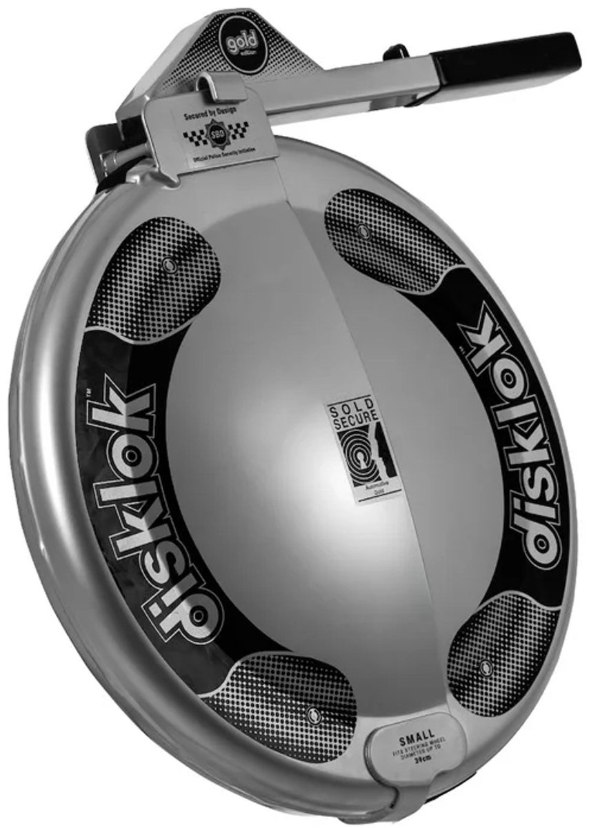 Stuurslot Disklok - 35 tot 39 cm - Zilver