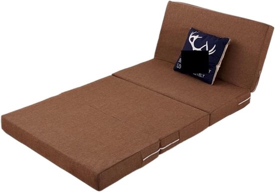 Tatami Slaapmat - Futon Matras Vloermat - Ruimte Besparen - Viervoudig Verdikte Spons - 120 x 200 cm - Curry — afbeelding 5