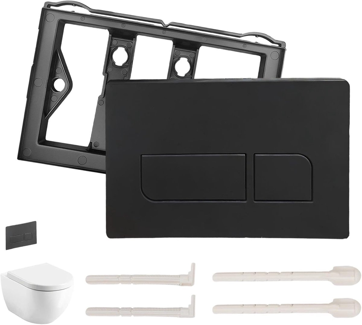 Drukplaat voor WC, 164 x 246 mm, Wandmontage Vervangingsplaat voor Flush Bars en Frame, Geschikt voor Geberit Sigma Series
