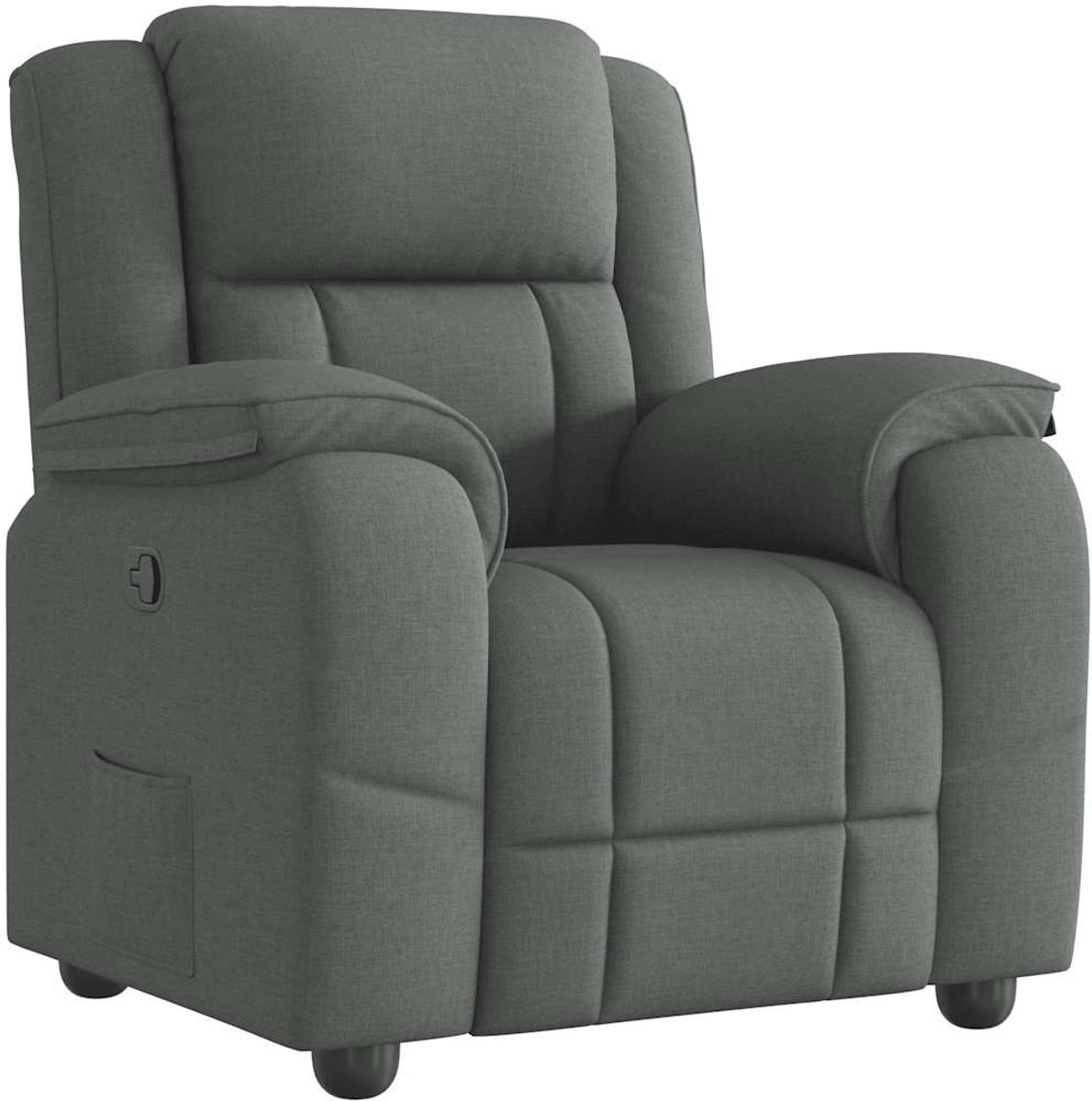 vidaXL Relaxfauteuil - donkergrijze - stof Donkergrijs