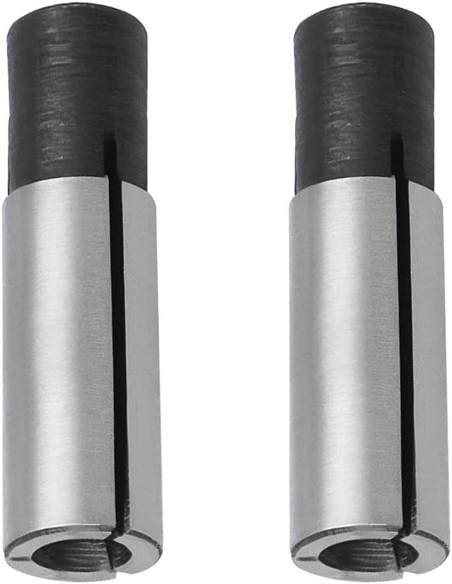 SnelShoppen - 2 Stuks 6.35mm naar 4mm Carving Boor CNC Chuck Adapter Reducer Sleeve Geschikt voor Graveermachine ER Chuck Spindelmotor