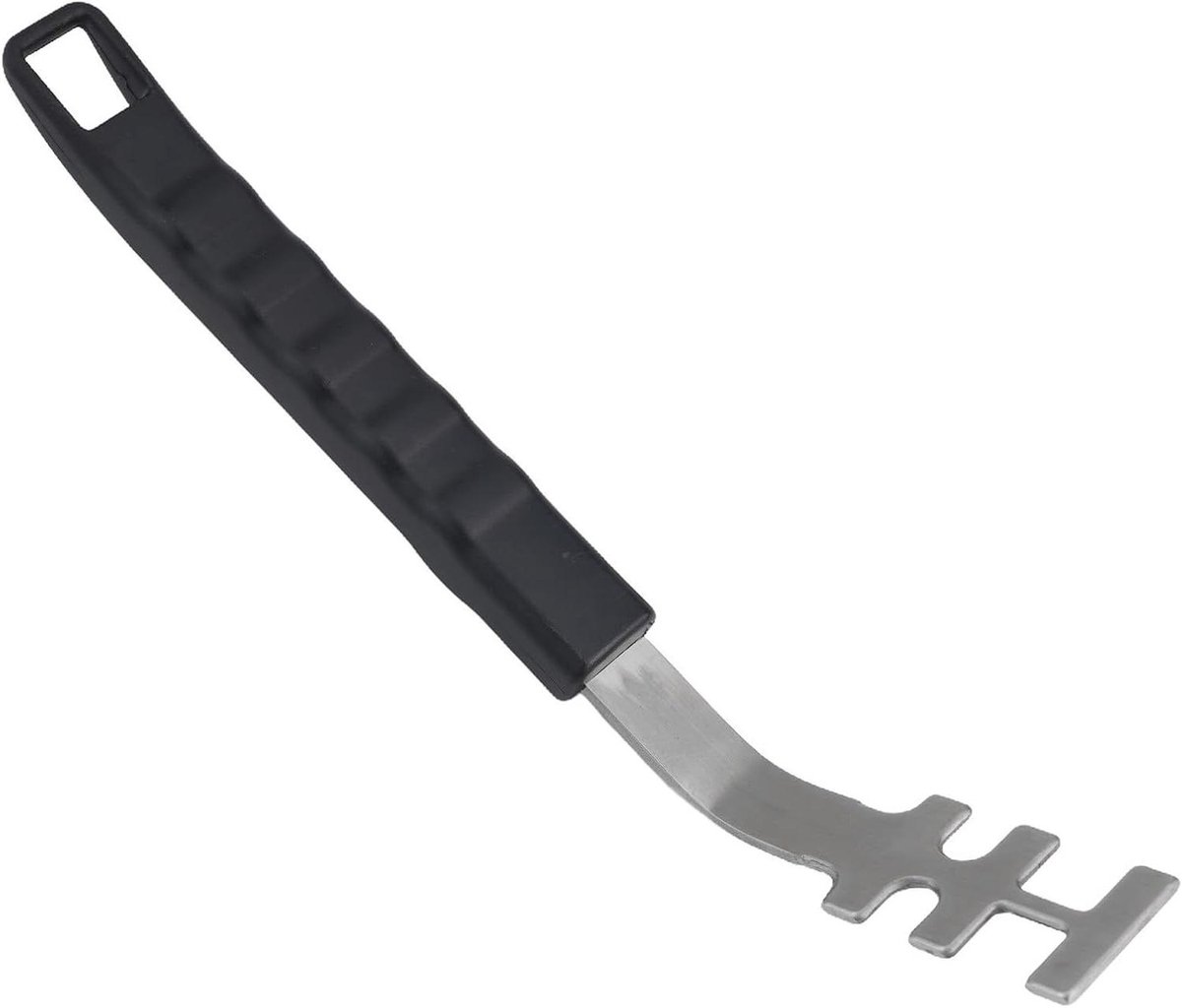 BBQ Rooster Lifter - Grill Tool - Veilig Rooster Verstellen - Hittebestendig Handvat - 27.5 cm - Zwart en Zilver