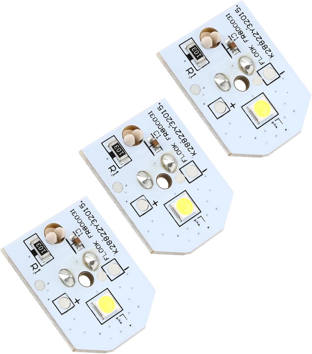 SnelShoppen - 3 Stuks Koelkast LED Lamp Vervanging WR55X11132 WR55X25754 WR55X26486 Geschikt voor Diverse Koelkasten