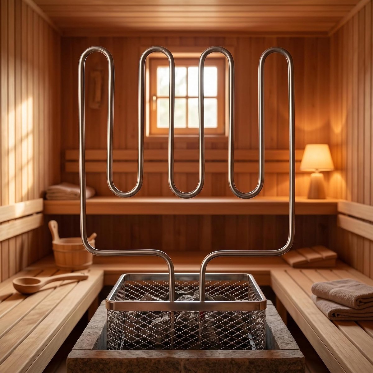 SnelShoppen - Hoge Temperatuur RVS Verwarmingsbuis voor Sauna Clubs 2000W - Snelle Warmteoverdracht, Corrosiebestendig, Duurzaam en Lange Levensduur