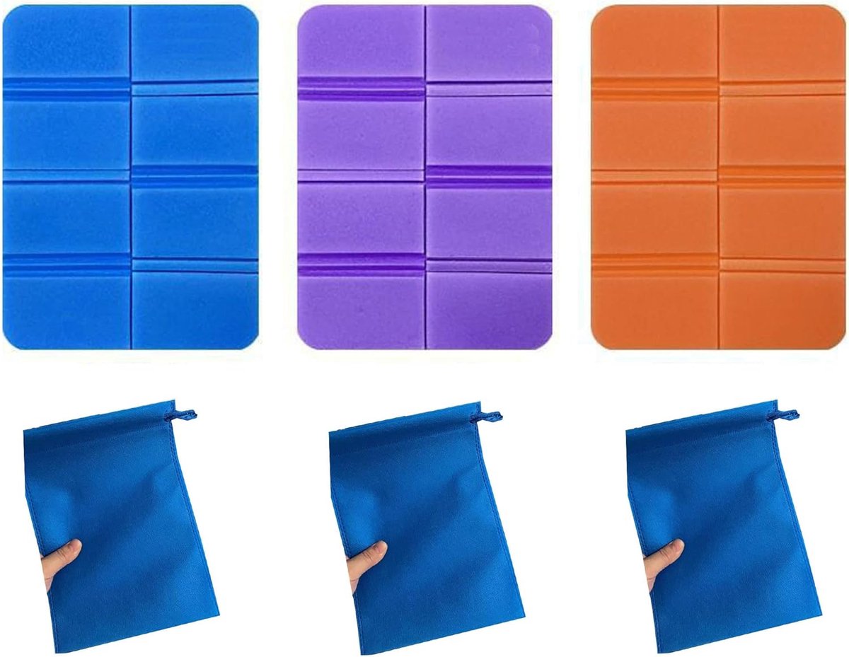Outdoor seat cushion foldable 3 pieces foldable waterproof foldable 3 storage bags outdoor seat cushion children - ShopVlot