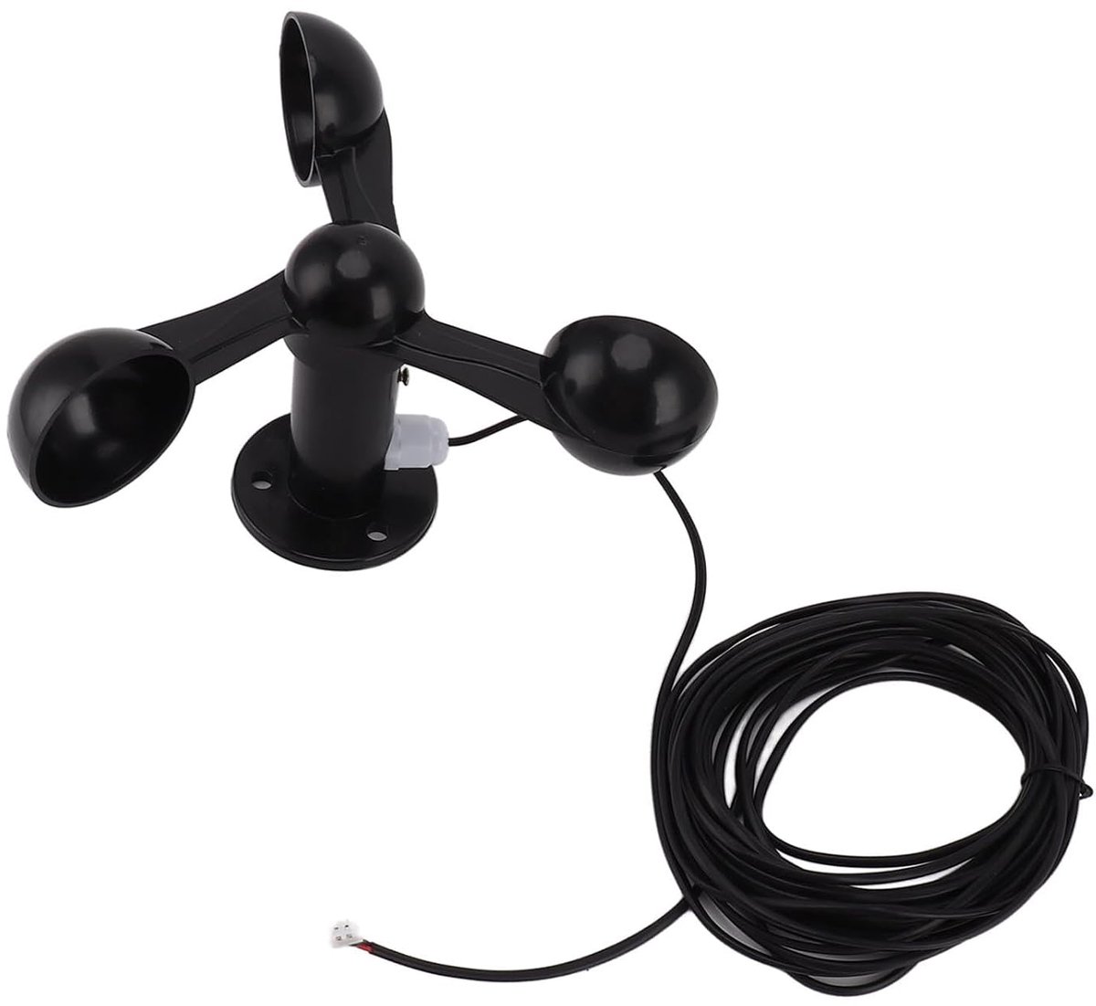 SnelShoppen - Geavanceerde Anemometer Sensor Windsnelheid Cup met 8M Waterdichte Kabel, Anti-interferentie Functie, 4 Cm Montagegat voor Buiten