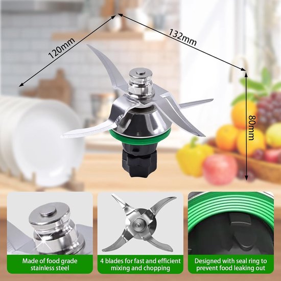 RVS Vervangingsmes voor Thermomix TM31, Blenderschijf met Dichting, Keukenaccessoires voor Eten Bereiden en Mixen van RVS — afbeelding 3