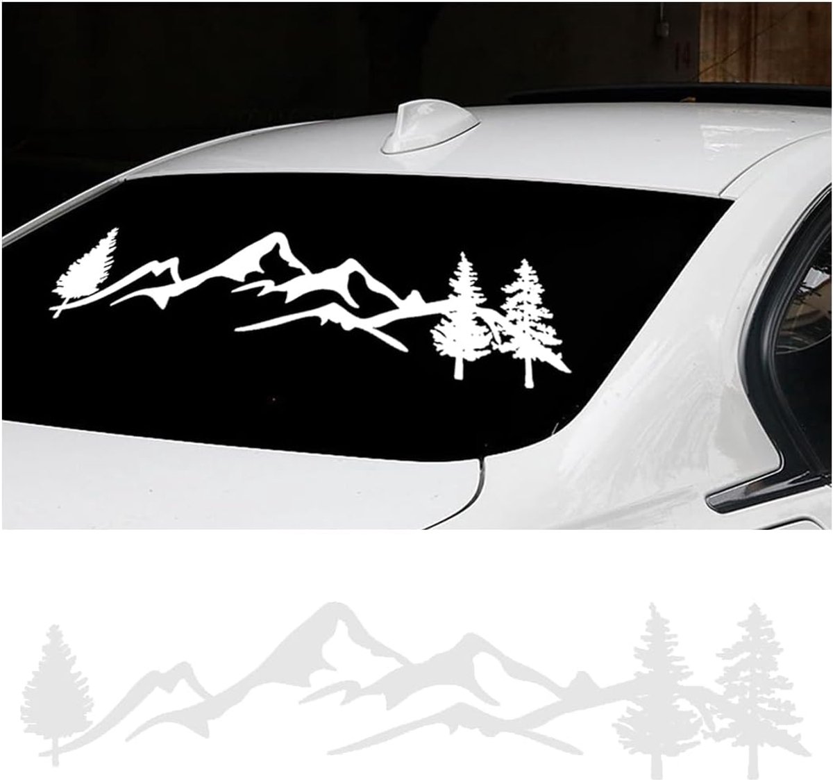 SnelShoppen - JNNJ Mountain Auto Stickers, Coole Auto Stickers, Waterdichte Motorkap, Auto Raam Stickers Zijdeur Kofferbak Decoratie voor Auto SUV Vra