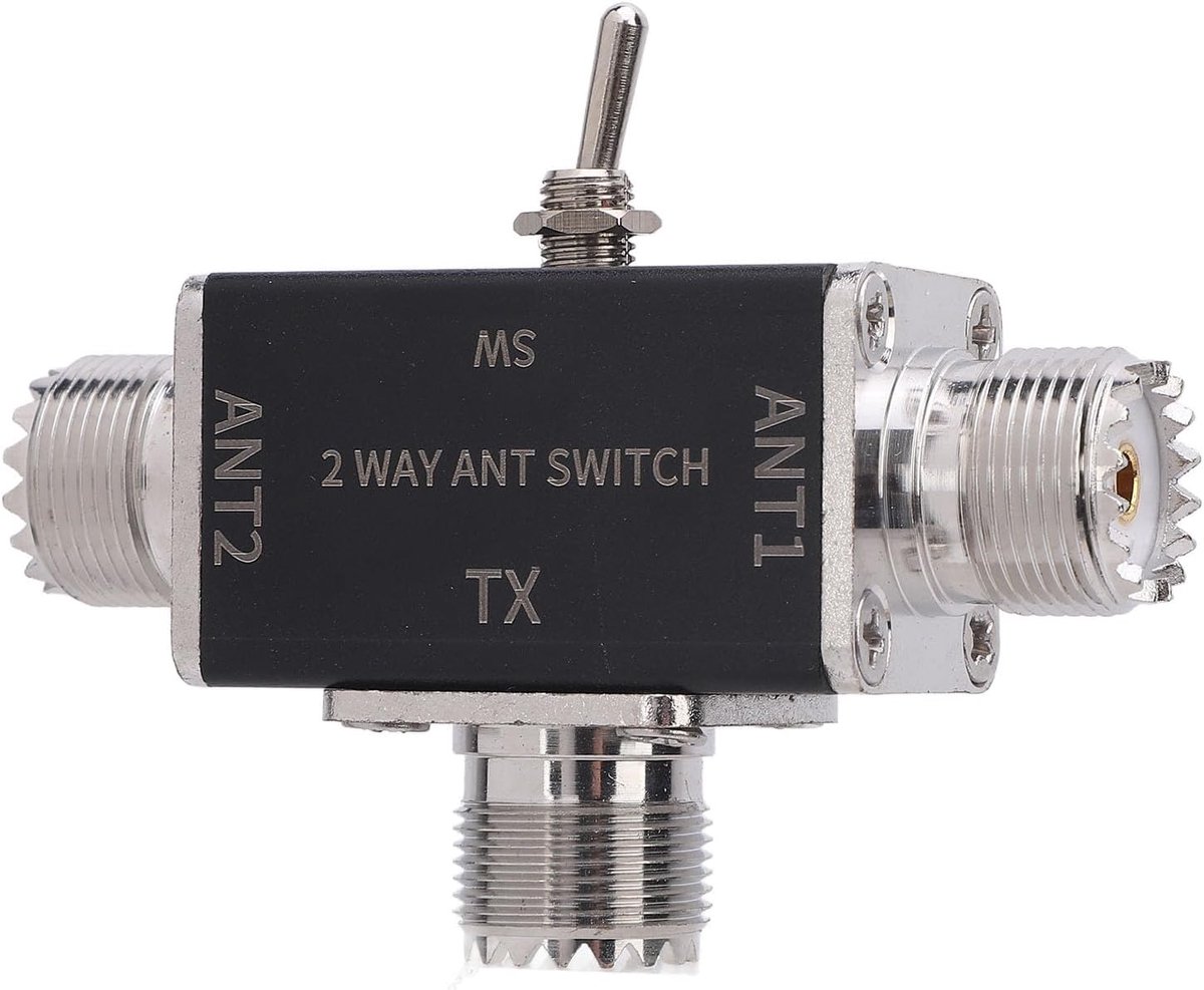 SnelShoppen - 100W Antenne Selector Switch met SO239 Interface - Dubbele Antenne Splitter voor Efficiënte Signaalbeheer en Verbeterde Transmissie Effi