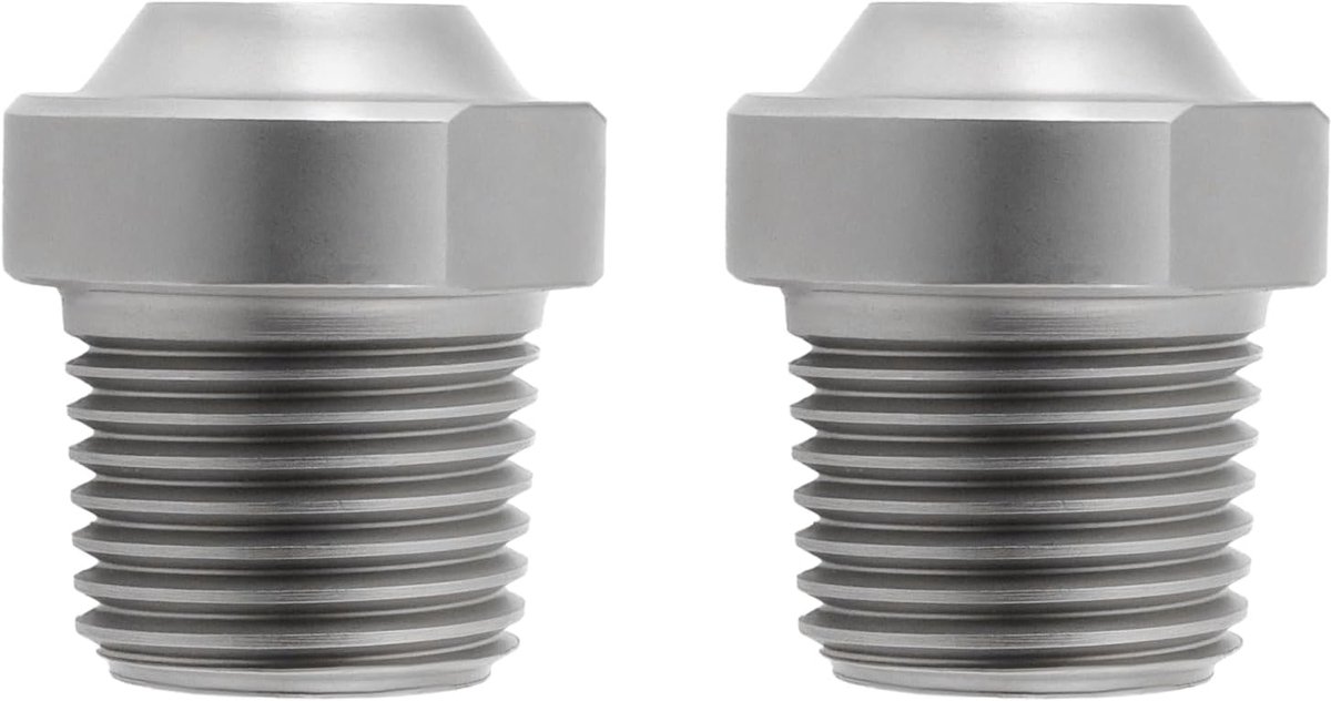 SnelShoppen - 2 Stuks Hogedrukreiniger Spuitmond 1/8 Inch NPT Draad Vervangbare RVS Spray Nozzle, 25 Graad, 1.5 Gaten Uitlaat, 4000 PSI