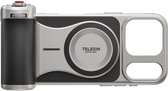 Telesin Master Grip Magnetische Handgreep - Geschikt voor iPhone 17 Pro - Dubbele MagSafe voor extra accessoires - Aanpasbare bediening - Statiefbevestiging - Grijs