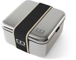 Monbento Sense L Bentobox - Lunchbox - 1 L - RVS - Zwart