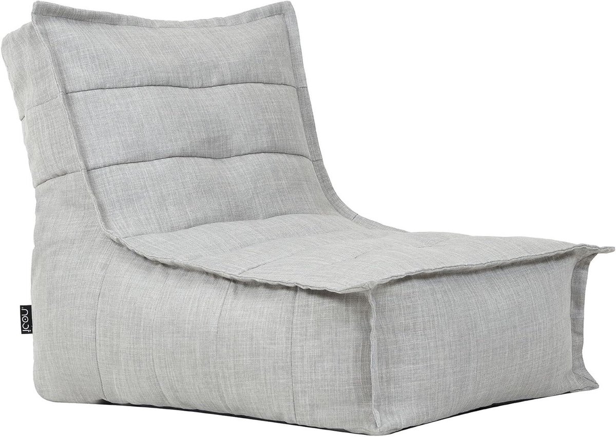 Zitzak Ligstoel - Tuinstoel Lounger - Buiten Ontspannen - Waterafstotende Stof - 96 x 75 x 75 cm - Grijs