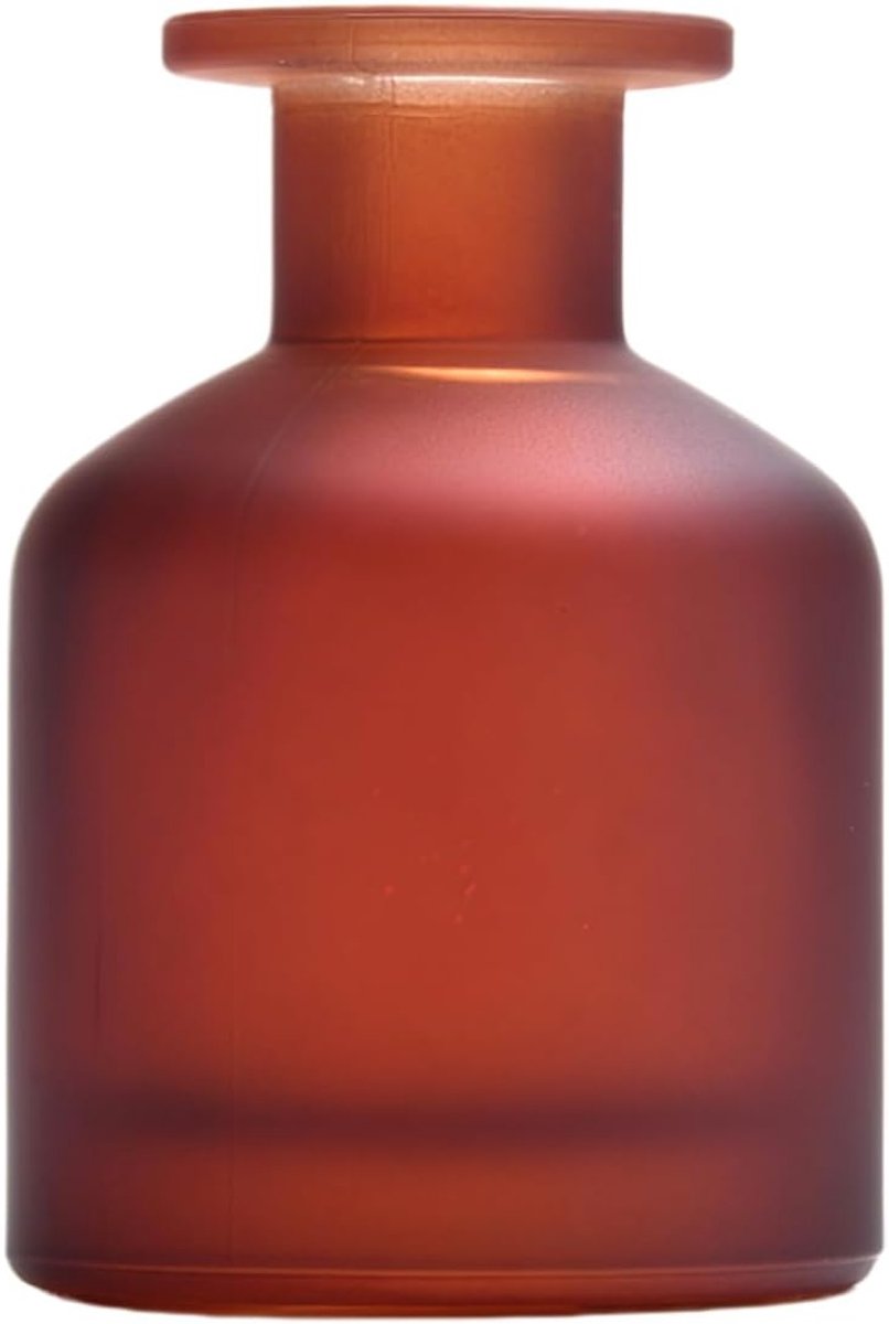 Glazen diffuser fles 130ml - amber kleur - stevige constructie - ideaal voor aromatherapie - ShopVlot