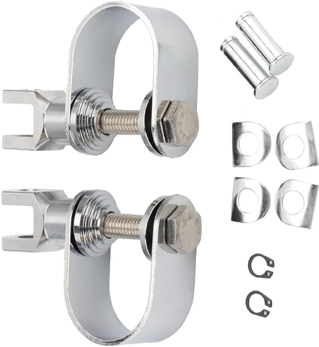SnelShoppen - Motorfiets Voetsteunen Highway Pegs Bevestigingsklemmen, 38mm Motor Voetsteunen, Duurzaam Metaal, Eenvoudig te Installeren, Universele M