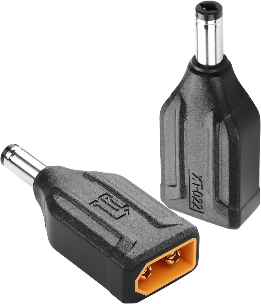SinLoon 2 Pack XT60 to DC5521 Adapter, XT60 Male to DC 5.5x2.1mm, Wireless for TS100 Soldering Iron, FPV Monitor - ShopVlot